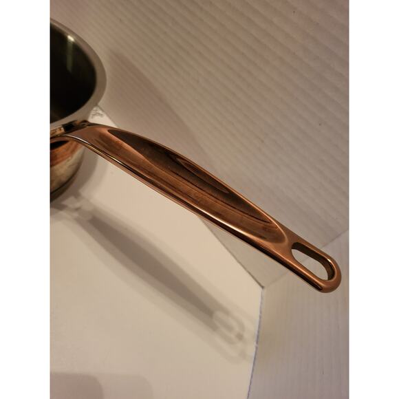 Il Mulino NY Stainless Steel Saucepan Copper Handle 7" Pan 3.25" Deep - Picture 2 of 10
